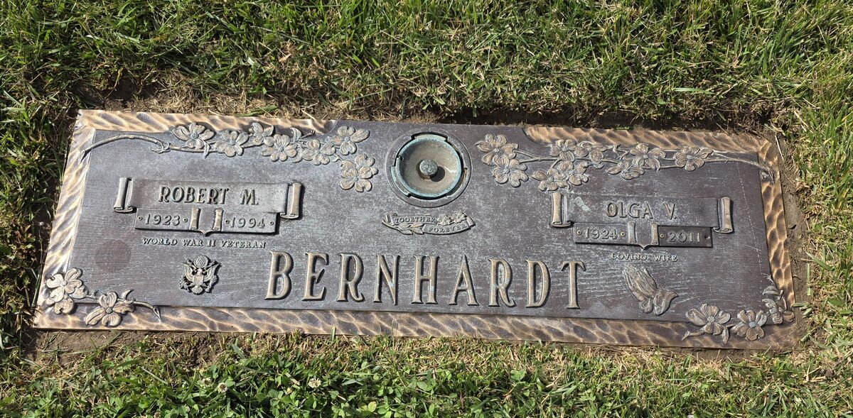 After — Bronze double plaque restoration