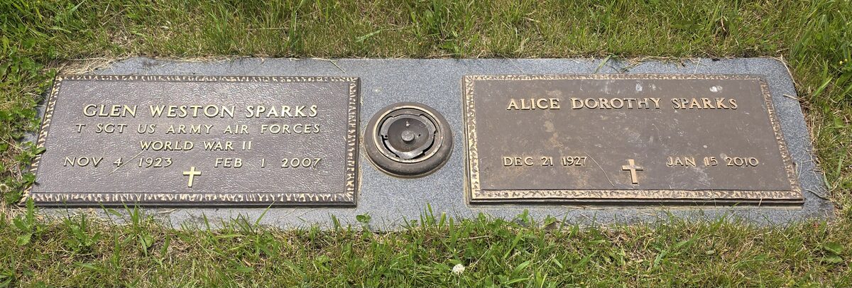 Before — Bronze plaques cleaned and floral placement